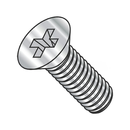 Usa Industrials #0-80 x 3/16 in Phillips Flat Machine Screw, Plain 18-8 Stainless Steel BULK-SCRW-2609